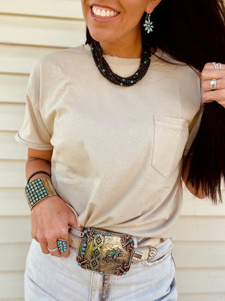 Turquoise Oval Ring-Paige Wallace Designs