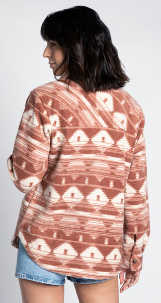 Chayton Jacket- Rust Aztec