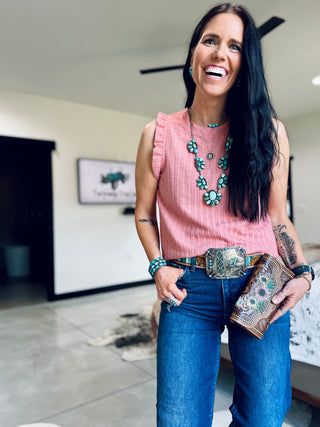 Perry Pink Sleeveless Top
