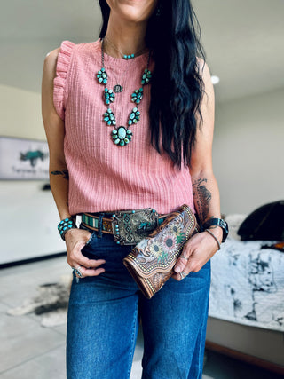 Perry Pink Sleeveless Top
