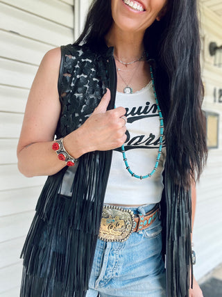 Daisy Leather Vest