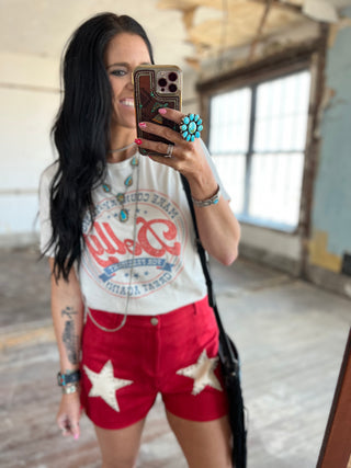 Rojo Star Power Suede Shorts