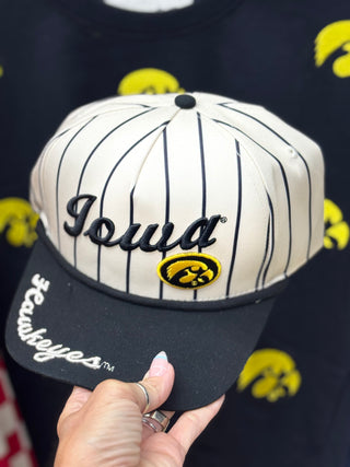 Iowa Hawkeyes Pinstripe  Hat- Gameday Social Apparel