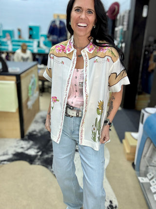Worthington Embroidered Top