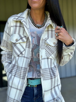 Tullis Jacket -Coconut Plaid