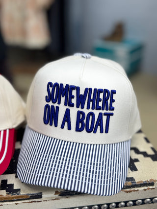 Somewhere On a Boat Ball-cap