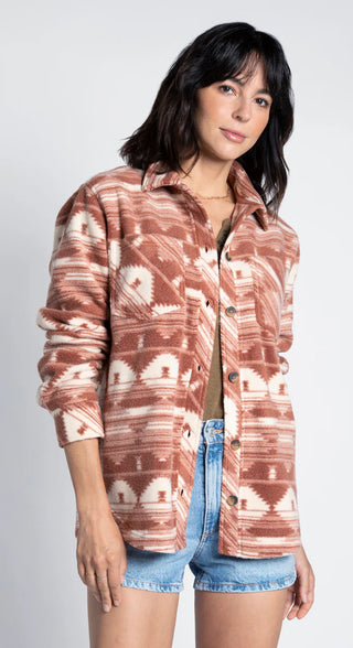 Chayton Jacket- Rust Aztec