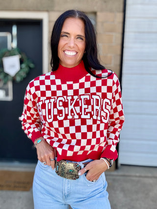 Nebraska Checkerboard- Gameday Social Apparel