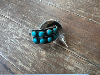 Turquoise Hoops- Paige Wallace Designs
