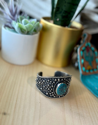 Dots and Stone Cuff - Paige Wallace Designs