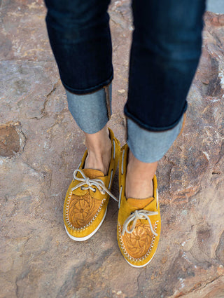 The Trails End Moccasins - Mustard - Triangle T Boutique