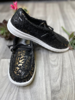 The Jazzy Sneaker - Black Leopard