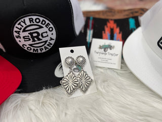 Diamond Concho Earrings