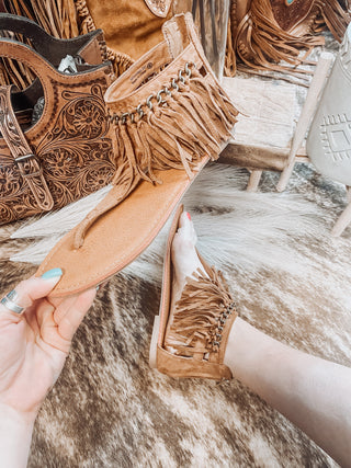 Fringe Benefits Sandal by Not Rated
