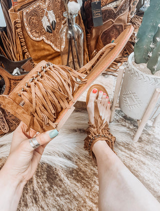 Fringe Benefits Sandal by Not Rated