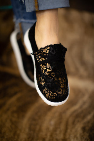 The Jazzy Sneaker - Black Leopard