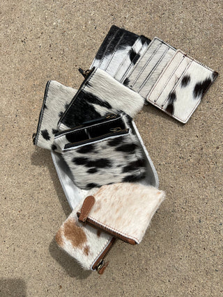 Coiny Cowhide Zip Bag